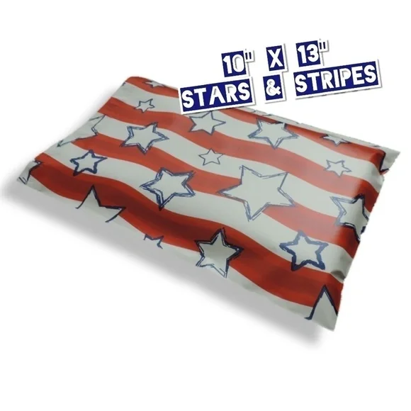 50 Poly Mailers 10x13 Stars & Stripes - Picture 3 of 3